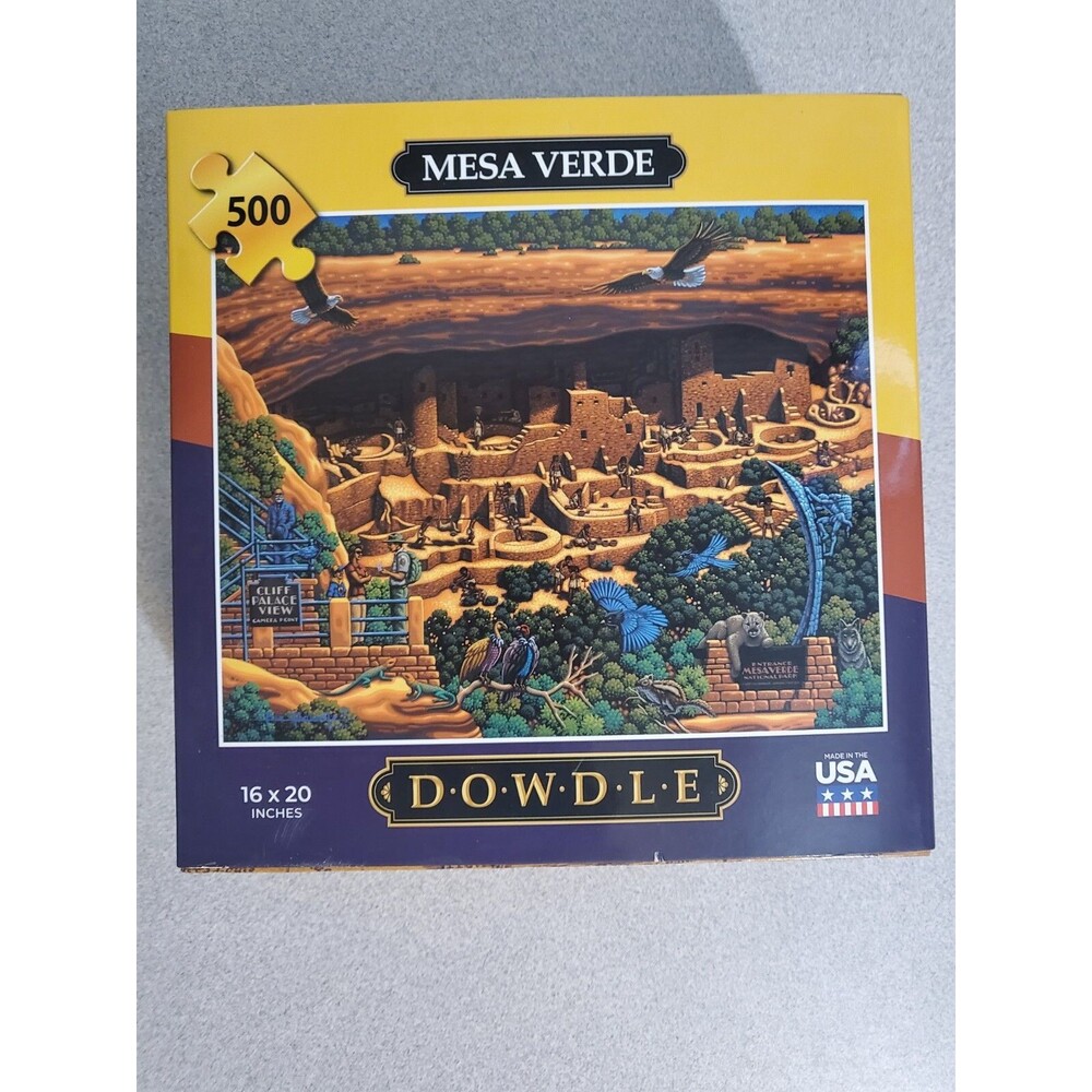 DOWDLE-500 Piece Puzzle "MESA VERDE" Complete, No missing piece-in Original Box